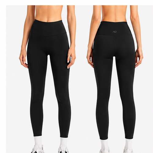 Legging Negro AD - Vista frontal y trasera