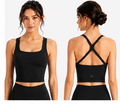 Top Deportivo Negro AD - Vista frontal y trasera